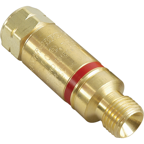 Antiretours pare-flammes - Oxy/gaz combustibles, Gaz combustibles (rouge)/Oxyg&egrave;ne (vert), Style pour adapteur de d&eacute;tendeur OCP Construction Supplies