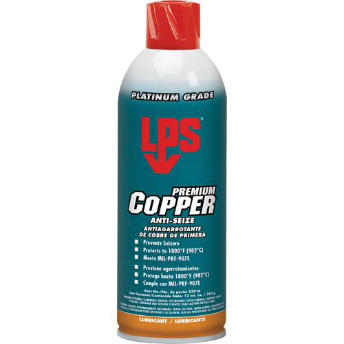 Antigrippant au cuivre, 16 oz, Canette a&eacute;rosol, 1800°F (982°C) Temp&eacute;rature max. OCP Construction Supplies