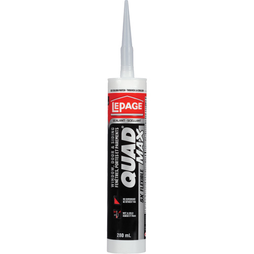 Quad&reg; Max Siding & Window Sealant, 280 ml, Tube, White OCP Construction Supplies