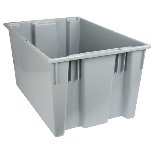 Stack & Nest Totes, 15" x 29.5" x 19.5", Grey OCP Construction Supplies
