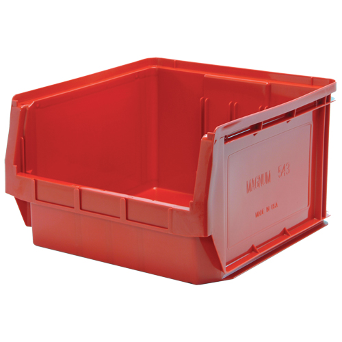 Contenants g&eacute;ants empilables, 18,375" la x 19,75" p x 11,875" h, Rouge OCP Construction Supplies