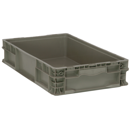 Collapsible Stacking Container, 15" W x 24" D x 5" H, Grey OCP Construction Supplies