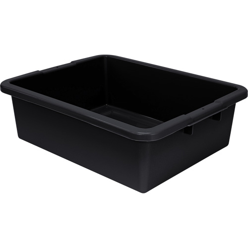 Bac d'entreposage tout usage &agrave; fond rainur&eacute;, 7" ha x 17" p x 22" lo, Plastique, Noir OCP Construction Supplies