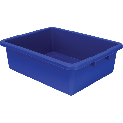Bac d'entreposage tout usage &agrave; fond rainur&eacute;, 7" ha x 17" p x 22" lo, Plastique, Bleu OCP Construction Supplies