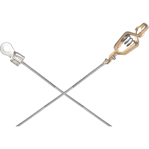 Light-Duty Bonding & Grounding Wire Assemblies - Alligator Clip & 1/4" Terminal Connectors OCP Construction Supplies