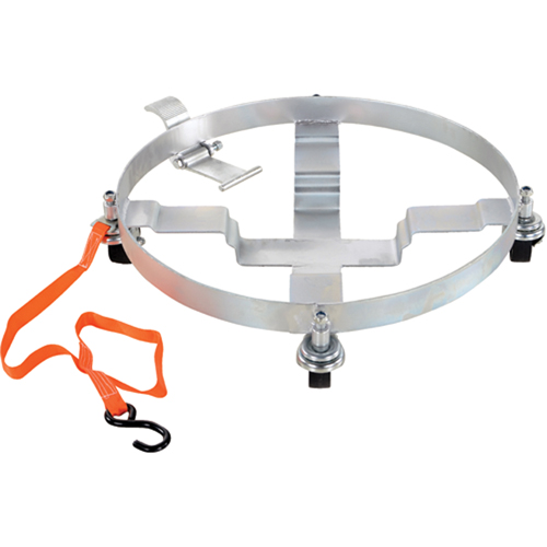 Chariots &agrave; inclinaison pour baril, Acier, Capacit&eacute;e 1200 lb, Diam&egrave;tre 23-1/2", Roue en Fonte OCP Construction Supplies