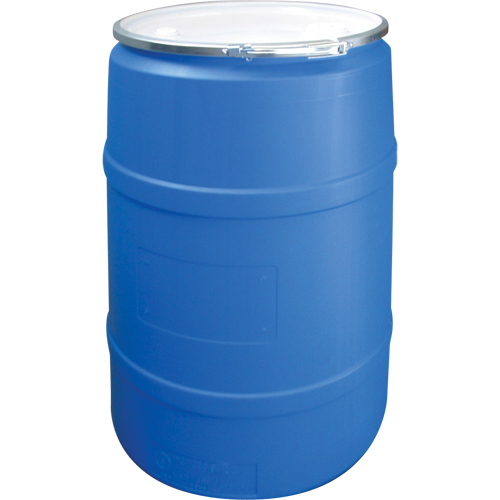 Polyethylene Drums, 55 US gal (45 imp. gal.), Open Top, Blue OCP Construction Supplies