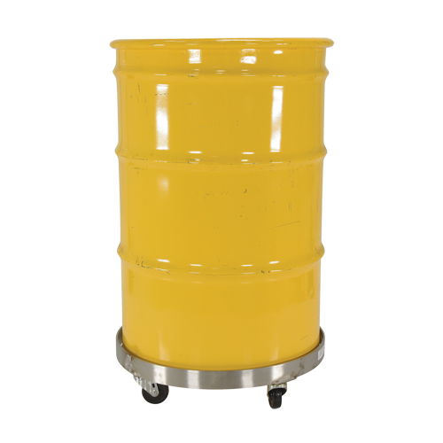 Drum Dollies, Stainless Steel, 800 lbs. Capacity, 23-1/4" Diameter, Rubber Casters OCP Construction Supplies
