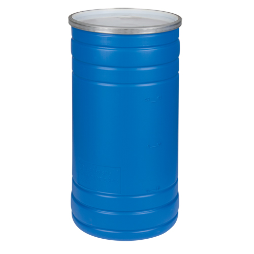 Polyethylene Drums, 15.5 US gal (12.91 imp. Gal.), Open Top, Blue OCP Construction Supplies