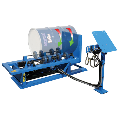 Hydra-Lift Drum Rotator / Roller, 55 US gal. (45 Imperial Gal.) Capacity, Variable Speed, 1 HP OCP Construction Supplies