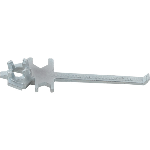 Cl&eacute; pour bouchon-&eacute;crou sp&eacute;cialis&eacute;e &agrave; un seul c&ocirc;t&eacute;, Ouverture de 1-1/2", Poign&eacute;e 7-1/2", Acier moul&eacute; au zinc OCP Construction Supplies