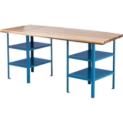 Extra Heavy-Duty Pedestal Workbench, 2500 lbs. Cap., 120" W x 30" D, 34" H OCP Construction Supplies