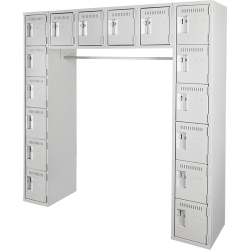 Assembled Archettes Clean Line Economy Lockers, 16 -tier, Bank of 3, 18" x 72" x 12", Steel OCP Construction Supplies