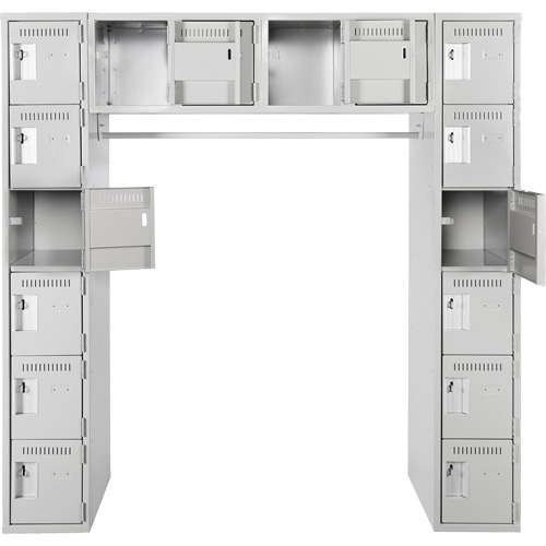 Assembled Archettes Clean Line Economy Lockers, 16 -tier, Bank of 3, 18" x 72" x 12", Steel OCP Construction Supplies