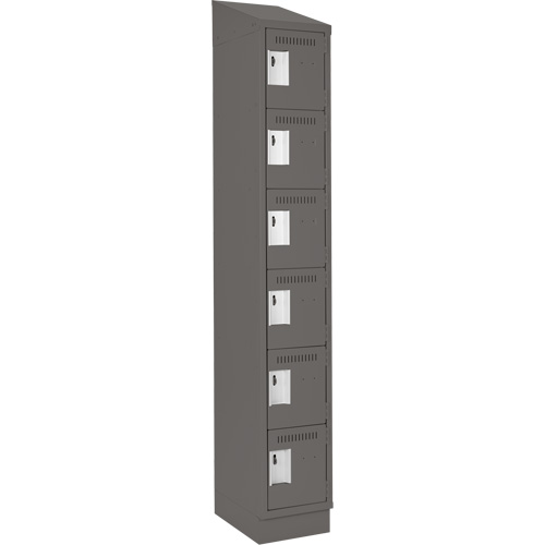 Petits casiers Clean Line, 6 niveaux, 12" x 18" x 82", Acier, Charbon, Rivet (assembl&eacute;) OCP Construction Supplies
