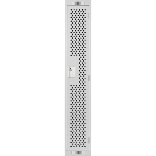 Casiers Clean Line, 12" x 15" x 72", Acier, Gris, Rivet (assembl&eacute;), Perfor&eacute; OCP Construction Supplies