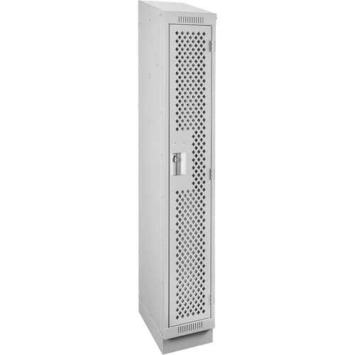 Casiers Clean Line, 12" x 12" x 82", Acier, Gris, Rivet (assembl&eacute;), Perfor&eacute; OCP Construction Supplies