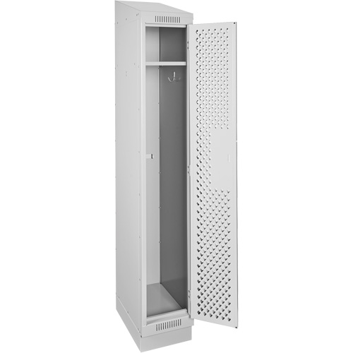 Casiers Clean Line, 12" x 12" x 82", Acier, Gris, Rivet (assembl&eacute;), Perfor&eacute; OCP Construction Supplies