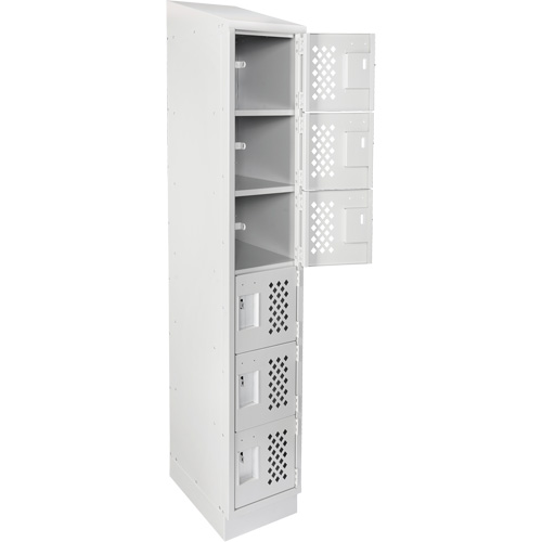 Petits casiers &eacute;conomiques assembl&eacute;s et perfor&eacute;s Clean Line, 6 niveaux, 18" x 72" x 12", Acier OCP Construction Supplies
