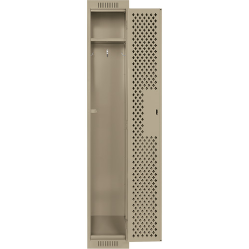 Casiers Clean Line, 12" x 15" x 72", Acier, Beige, Rivet (assembl&eacute;), Perfor&eacute; OCP Construction Supplies