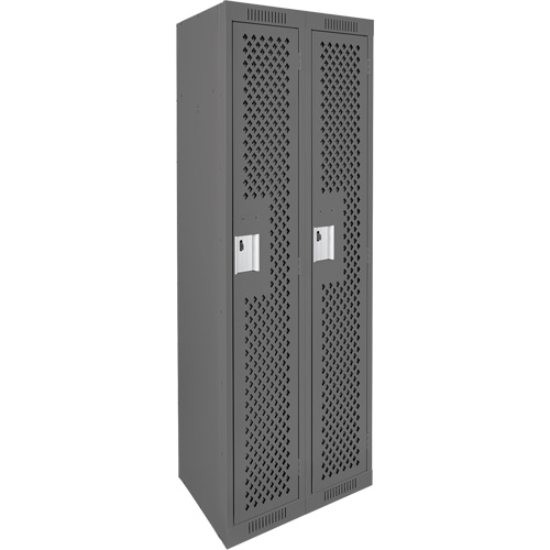 Casiers Clean Line, Bloc de 2, 24" x 15" x 72", Acier, Charbon, Rivet (assembl&eacute;), Perfor&eacute; OCP Construction Supplies