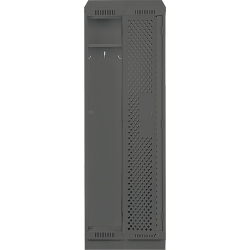 Casiers Clean Line, Bloc de 2, 24" x 12" x 82", Acier, Charbon, Rivet (assembl&eacute;), Perfor&eacute; OCP Construction Supplies