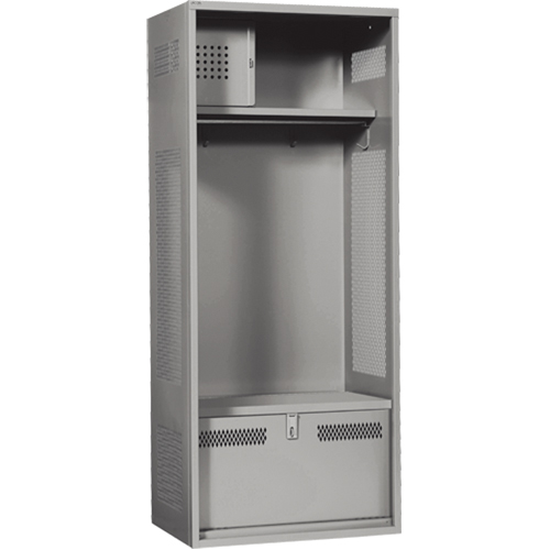 Gear Locker, Steel, 24" W x 24" D x 72" H, Grey OCP Construction Supplies