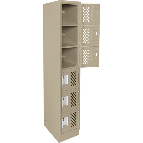 Petit casier perfor&eacute; Clean-Line, 6 niveaux, 12" x 72" x 12", Acier OCP Construction Supplies