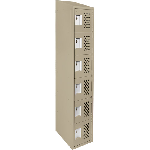 Petits casiers &eacute;conomiques assembl&eacute;s et perfor&eacute;s Clean Line, 6 niveaux, 18" x 72" x 12", Acier OCP Construction Supplies
