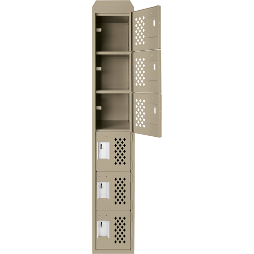 Petits casiers &eacute;conomiques assembl&eacute;s et perfor&eacute;s Clean Line, 6 niveaux, 18" x 72" x 12", Acier OCP Construction Supplies