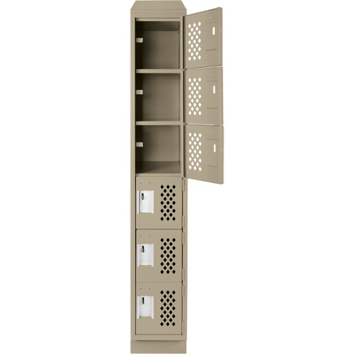Petits casiers &eacute;conomiques assembl&eacute;s et perfor&eacute;s Clean Line, 6 niveaux, 18" x 72" x 12", Acier OCP Construction Supplies
