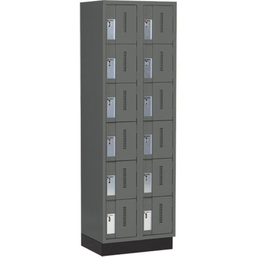 Casiers robustes Concorde, 6 niveaux, Bloc de 2, 24" x 18" x 76", Acier, Charbon, Soud&eacute; (assembl&eacute;) OCP Construction Supplies