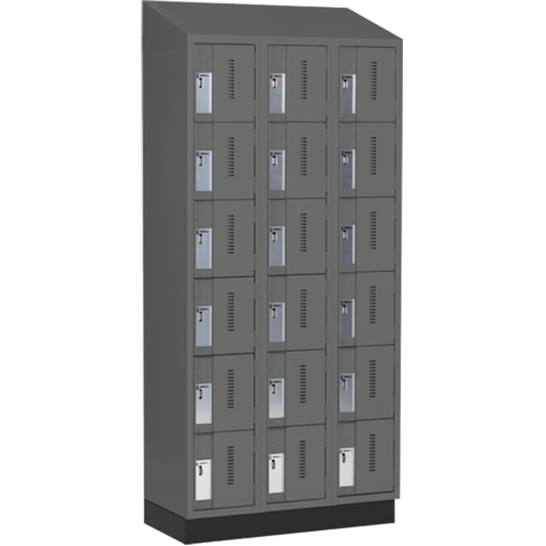 Casiers robustes Concorde, 6 niveaux, Bloc de 3, 36" x 18" x 82", Acier, Charbon, Soud&eacute; (assembl&eacute;) OCP Construction Supplies
