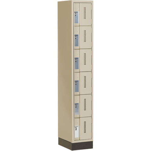 Casiers robustes Concorde, 6 niveaux, 12" x 18" x 76", Acier, Beige, Soud&eacute; (assembl&eacute;) OCP Construction Supplies