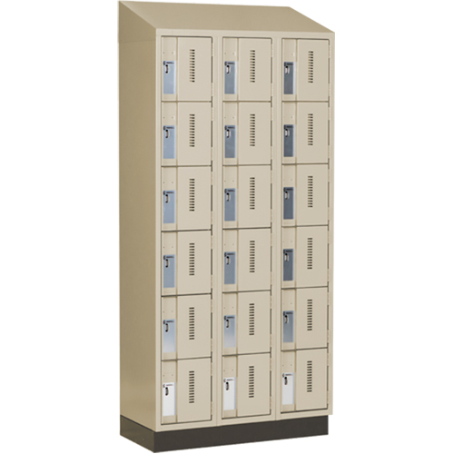 Casiers robustes Concorde, 6 niveaux, Bloc de 3, 36" x 18" x 82", Acier, Beige, Soud&eacute; (assembl&eacute;) OCP Construction Supplies