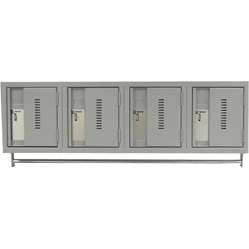 Wall Hung Lockers - Heavy Duty, Bank of 4, 18" x 12" x 12", Steel OCP Construction Supplies