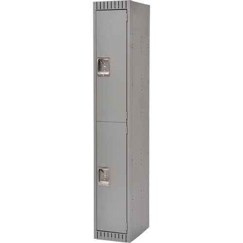 Casiers, 2 niveaux, 12" x 18" x 72", Acier, Gris, Rivet (assembl&eacute;) OCP Construction Supplies