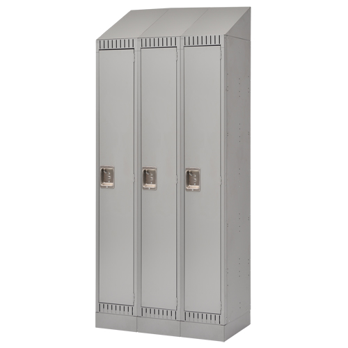 Casiers assembl&eacute;s, Bloc de 3, 36" x 18" x 72", Acier, Gris, Rivet (assembl&eacute;) OCP Construction Supplies