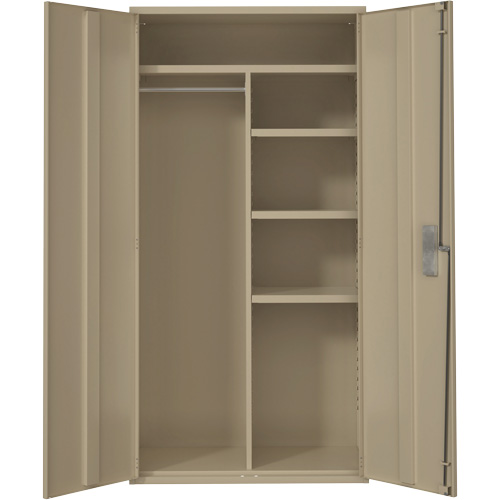 Armoire de rangements combin&eacute;s, Acier, 6 Tablettes, 72" h x 36" la x 18" P, Beige OCP Construction Supplies
