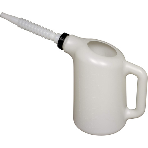 Oil Dispenser with White Spout, Plastic, 6 qt Capacity OCP Construction Supplies