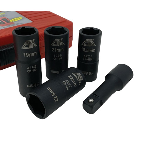 Flip Socket Kit, 5 Pieces, 1/2" Drive Size OCP Construction Supplies