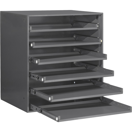 Armoire de rangement &agrave; cloisons, Acier, 6 compartiments, 20-5/16" la x 15-15/16" p, 21-7/8" h, Gris OCP Construction Supplies