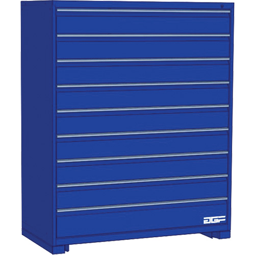 Armoire &agrave; tiroirs modulaire, 9 tiroirs, 36" la x 28" p x 60" h, Bleu OCP Construction Supplies