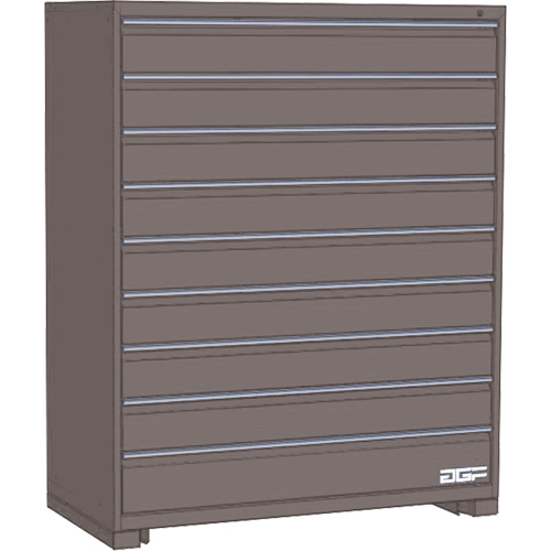 Armoire &agrave; tiroirs modulaire, 9 tiroirs, 48" la x 28" p x 60" h, Gris OCP Construction Supplies
