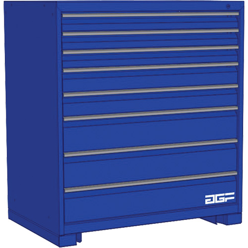Armoire &agrave; tiroirs modulaire, 8 tiroirs, 36" la x 24" p x 40" h, Bleu OCP Construction Supplies