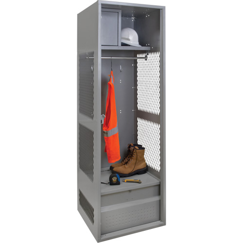 Gear Locker, Steel, 24" W x 24" D x 72" H, Grey OCP Construction Supplies