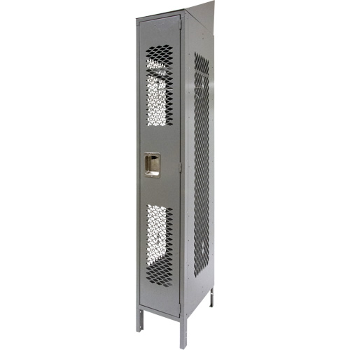 Casiers ventil&eacute;s, 12" x 18" x 88", Acier, Gris, D&eacute;mont&eacute;, Perfor&eacute; OCP Construction Supplies