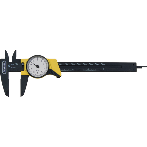Compas m&eacute;trique &agrave; cadran, R&eacute;solution de 0,001 mm, 150 mm gamme de mesure OCP Construction Supplies