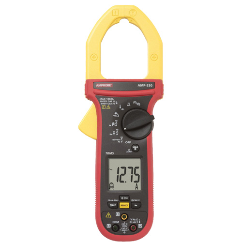 AMP-330 Motor Maintenance TRMS Clamp Meter, AC/DC Voltage, AC/DC Current OCP Construction Supplies