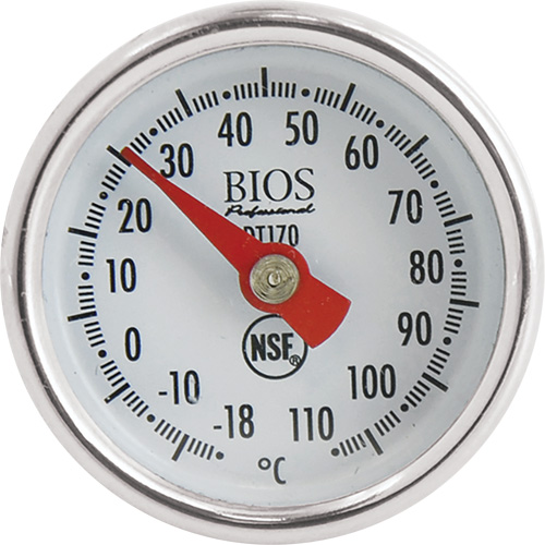 1" Dial Thermometer Celsius Only with Calibration Sleeve, Contact, Analogue, 0.4-230°F (-18-110°C) OCP Construction Supplies